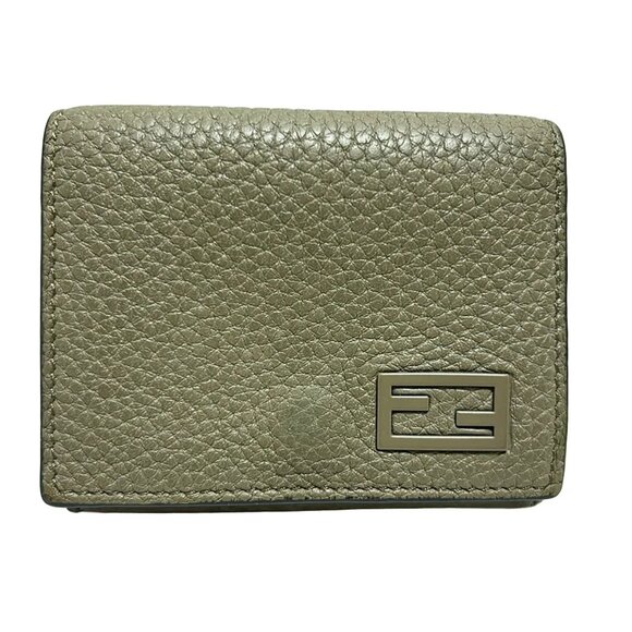 FENDI - Brown Leather Trifold Wallet 177-081225 - Picture 1 of 9